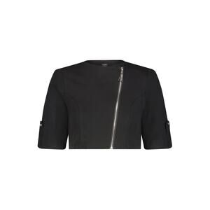 Aleeza Paris Naomi Black Stretchy Cropped Jacket - Sz Small $108